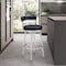 Armen Living Titana 30" Bar Height Swivel Black Faux Leather and Brushed Stainless Steel Bar Stool 840254335103 - alternate 4